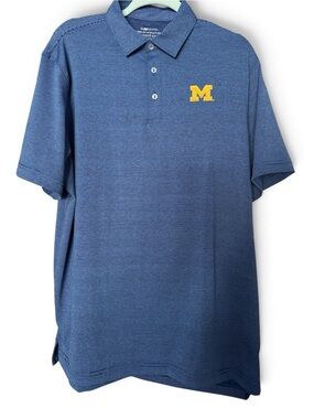 Michigan Wolverines Vineyard Vines Sankaty Performance Polo – Men’s Large NWT